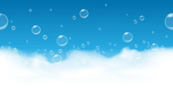 Мильні бульбашки фону — стоковий вектор