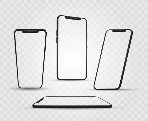 Smartphone angles mockup — Stock Vector