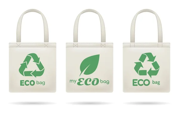 Compras ecobags conjunto — Vector de stock