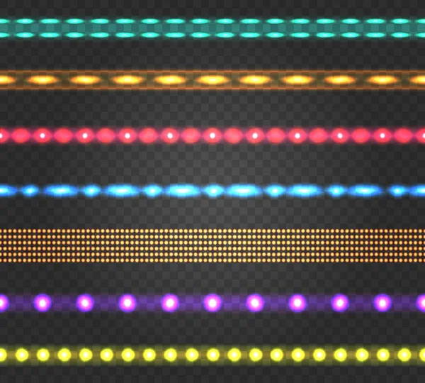 Conjunto de cintas led — Vector de stock