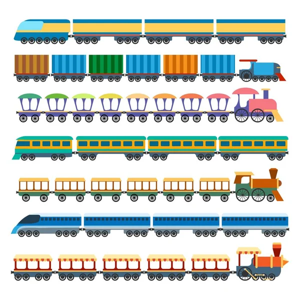 Education trains set — Stock Vector