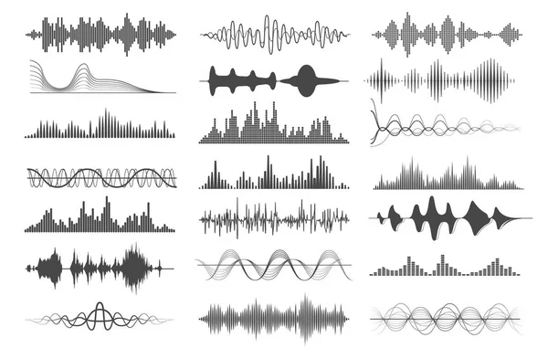 Sound wave charts — Stock Vector