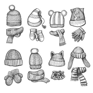 örgü şapka ve atkı