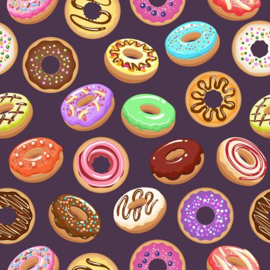 Çizgi film donut arka planı