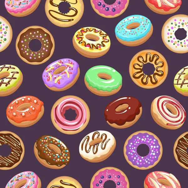 Cartoon donut achtergrond — Stockvector