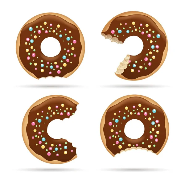 Donuts bocado de boca — Archivo Imágenes Vectoriales