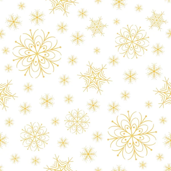 Νιφάδες χιονιού χρυσή Χριστούγεννα σχεδιασμό — Διανυσματικό Αρχείο