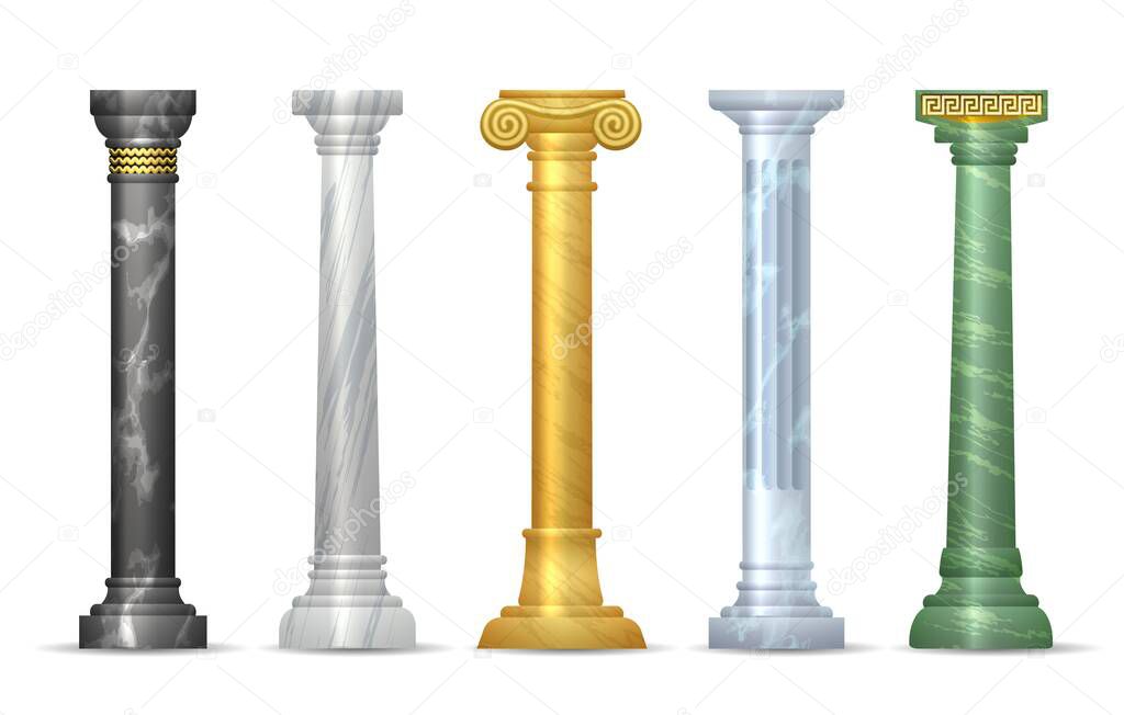 Marble antique column set