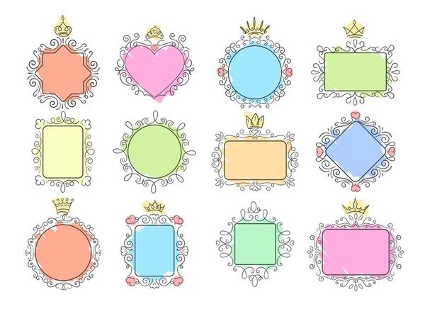 Набор зеркал принцессы — стоковый вектор