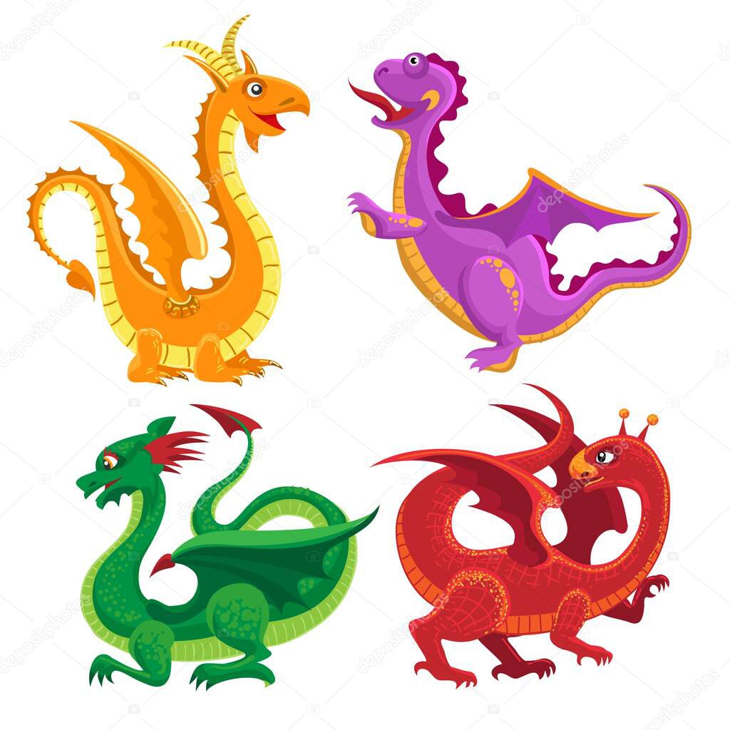Cute medieval dragons