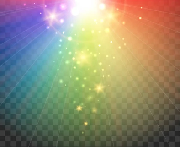 Luces de arco iris de espectro degradado — Vector de stock