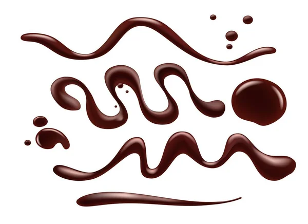Izolovaný čokoládový sirup — Stockový vektor
