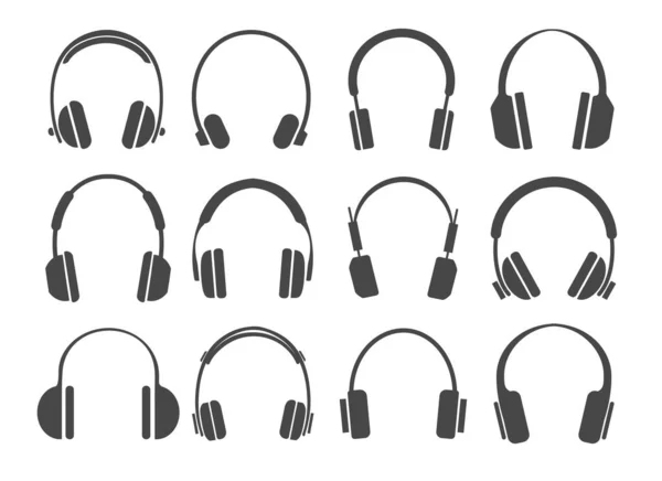 Studio headphones icons — Stock Vector