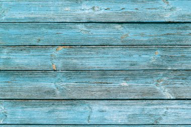 Eski mavi boyalı yatay mavi panolar. Ahşap mahsulü.