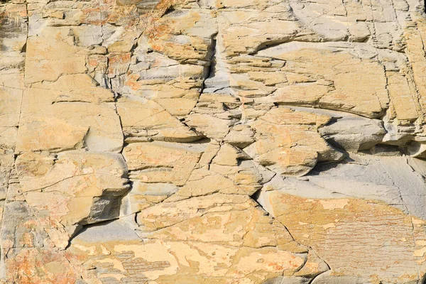 Destroyed Old Rock Texture Geological Section — Stock Photo, Image