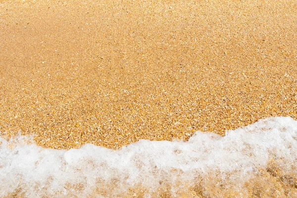 Поверхня Раковини Піщаний Пляж Під Рамою Морська Хвиля Вільний Простір — стокове фото
