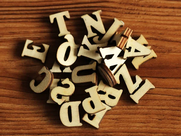 Wooden Alphabet Letters Close Macro Object — Stock Photo, Image