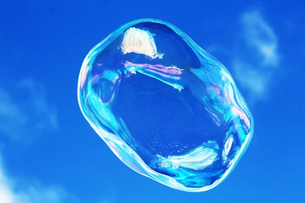 Мыльные Пузыри Небо Фон Смешной Объект — стоковое фото