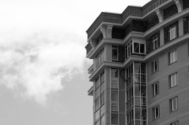 Modern, lüks apartman, gökyüzü arka plan nesnesi