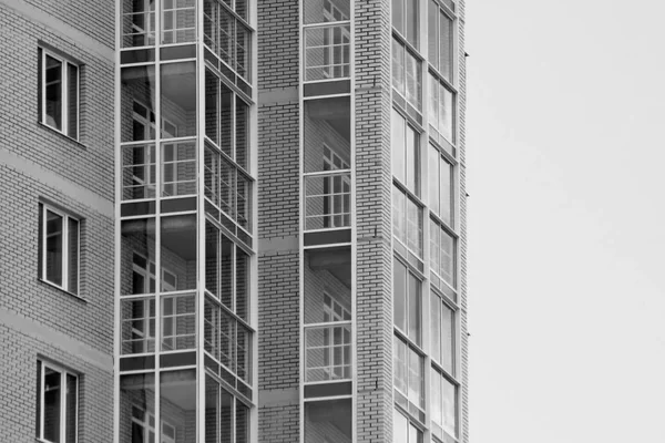 Moderna Lyxiga Lägenhet Byggnad Sky Bakgrundsobjekt — Stockfoto