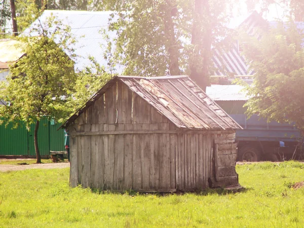 Eski Bir Çiftlik Evi Doğa Parçası Tonda — Stok fotoğraf