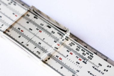 Şeffaf cetvel beyaz, geometri için aracı okul, nesne