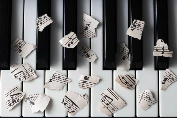 Piano Disparó Cerca Teclas Piano Instrumento Musical — Foto de Stock