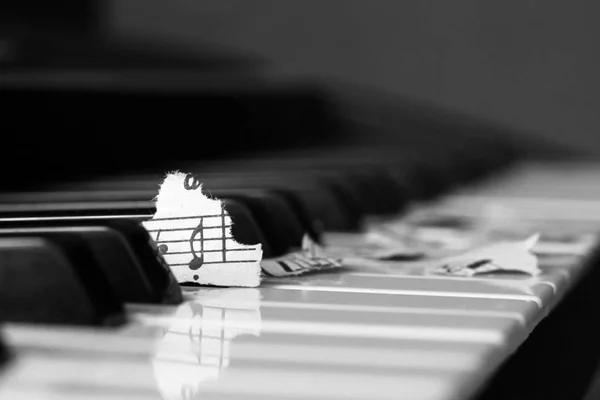 Piano Tourné Près Clés Pour Piano Instrument Musique — Photo