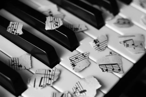 Piyano Yakın Vurdu Piyano Tuşları Müzik Aleti — Stok fotoğraf