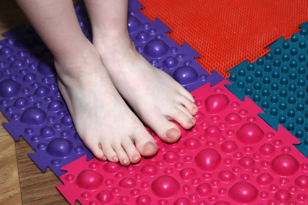 Tapetes Ortopédicos Para Ginástica Infantil Tão Perto Saúde — Fotografia de Stock