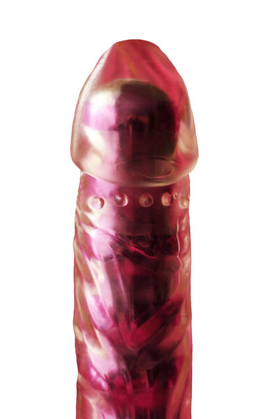 Female pink vibrator. Sex toy for adults. Isolated.