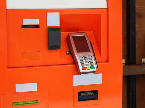 cash machine high resolution, orange color