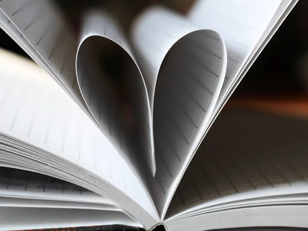 Corazón del libro tan cerca — Foto de Stock