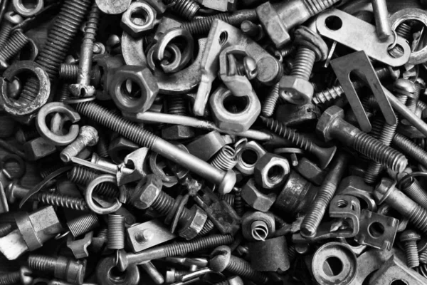 assortment of bolts and screws, a set for background