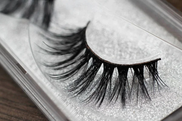 Pair Fake False Eyelash Close Macro — Stock Photo, Image