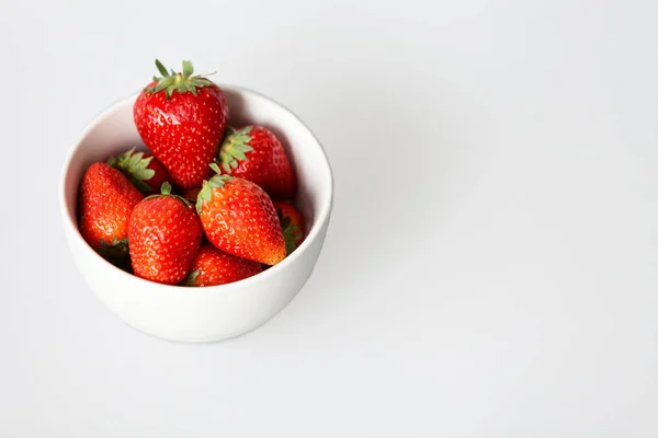 Strawberries White Background Strawberries Red Delicious Product Sweet Berry Product — Stock Photo, Image