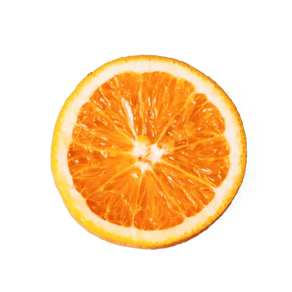 Laranja Sobre Fundo Branco Fruta Redonda Produto Oranje Ochenky Delicioso — Fotografia de Stock
