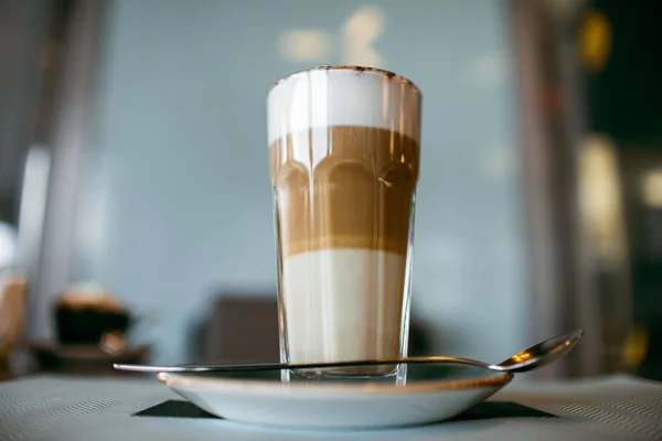 Gezellig Café Stad Koffie Dranken Stimuleren Sterk Amerikaans Cappuccino Latte — Stockfoto