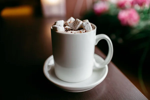 Gezellig Café Stad Koffie Dranken Stimuleren Sterk Amerikaans Cappuccino Latte — Stockfoto