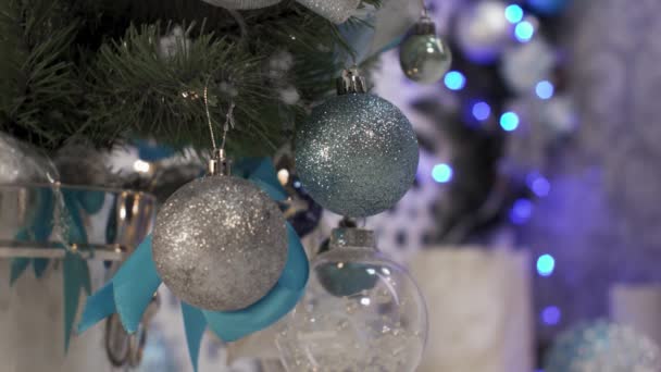 Jouets Noël Sur Arbre Hiver Bonne Année — Video