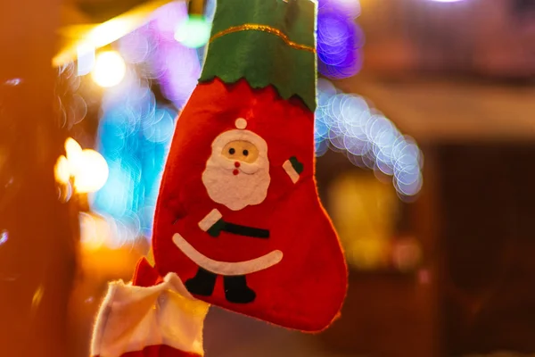 Onscherpe Achtergrond Met Kerstmis Bokeh — Stockfoto