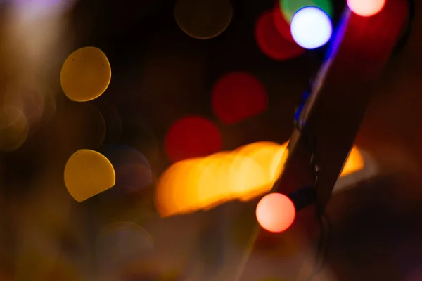 Noel Bokeh Ile Arka Plan Bulanık — Stok fotoğraf