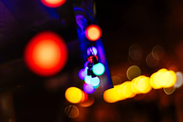 Noel Bokeh Ile Arka Plan Bulanık — Stok fotoğraf