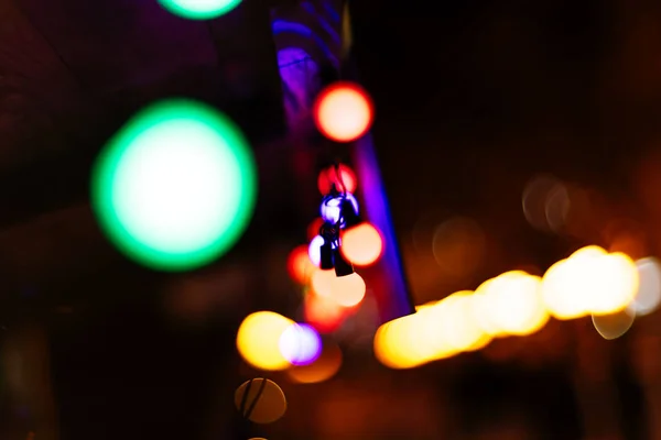 Noel Bokeh Ile Arka Plan Bulanık — Stok fotoğraf