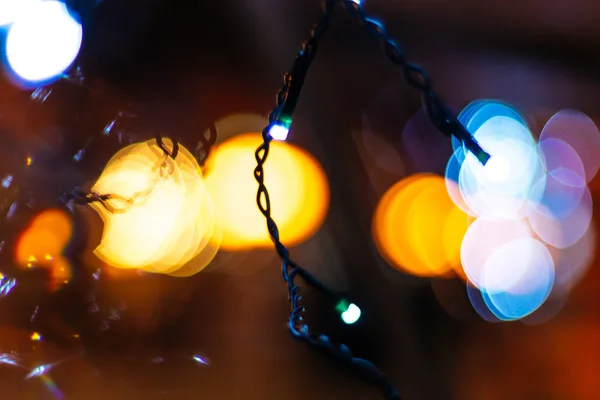 Fundo Borrado Com Bokeh Natal — Fotografia de Stock