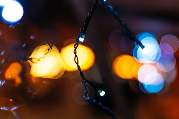 Noel Bokeh Ile Arka Plan Bulanık — Stok fotoğraf