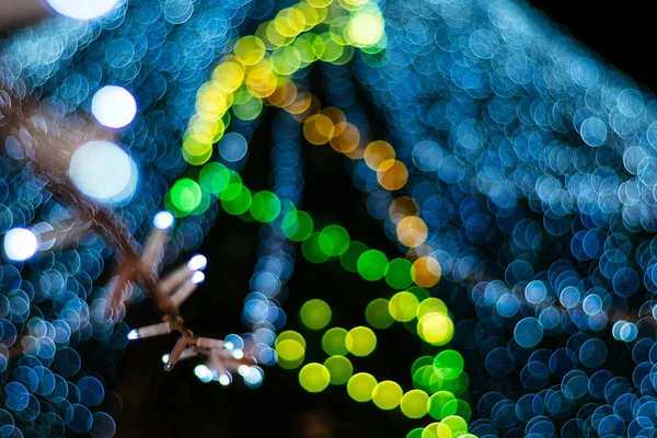 Noel Bokeh Ile Arka Plan Bulanık — Stok fotoğraf