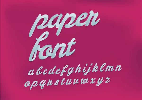 Papper Font Design Färgglada Vektor Illustration — Stock vektor