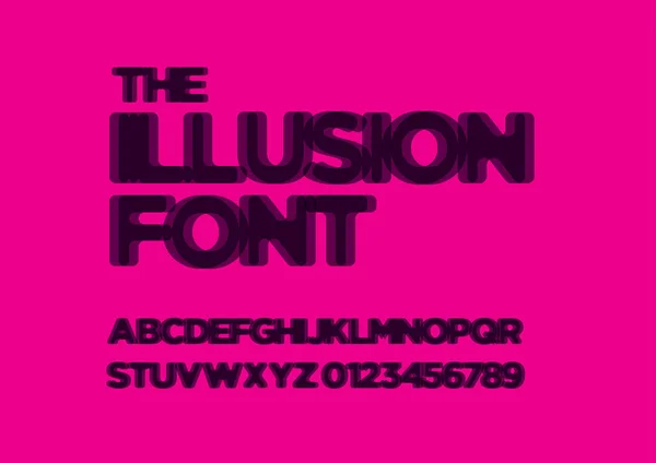 Illusion Schriftdesign Bunte Vektorillustration — Stockvektor