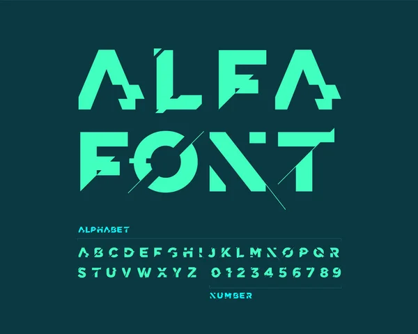 Alfa yazı tipi tasarımı, renkli vektör illüstrasyon